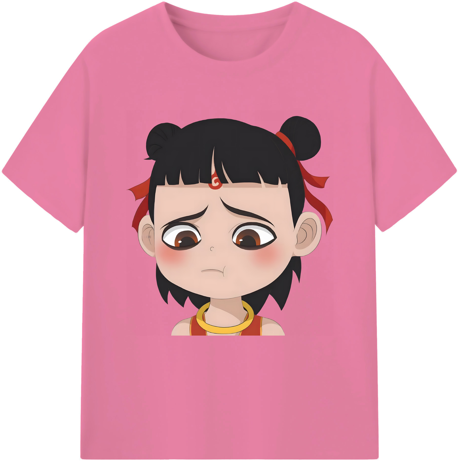 （画像用） Ne Zha 2 ナタ 魔童の大暴れ 綿100％半袖Tシャツ（フロントプリント）